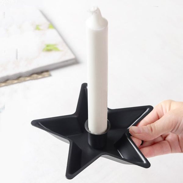 

new christmas decor metal black candlestick candles deskdecor taper wedding party candle holder christmas village decoration