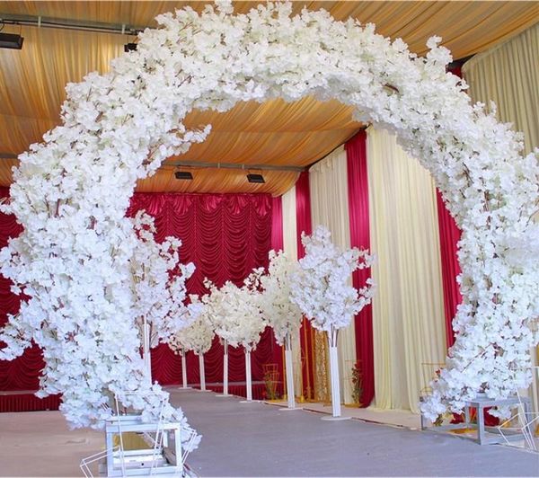 

decorative flowers & wreaths artificial cherry blossom fake flower garland white pink red purple available 1 m/pcs for wedding diy decoratio