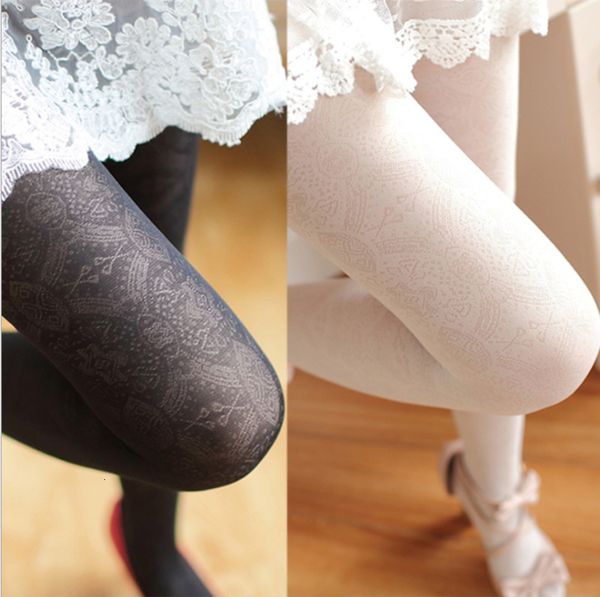 

retro totem lace panty sitting legs and autumn summer white flowers, Black;white