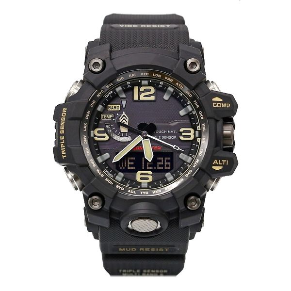 

gwg1000 brand men sports watches dual display analog digital led electronic leisure wristwatches waterproof military watch