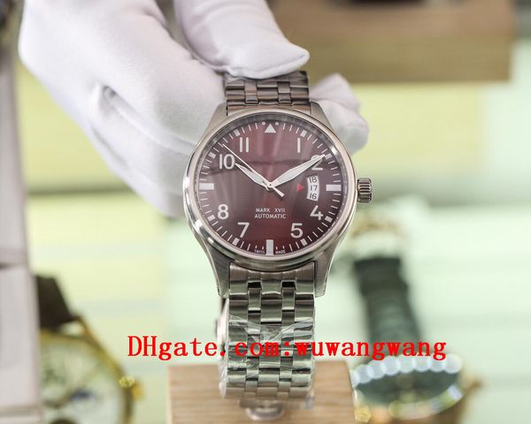 

2020 big pilot classic mark xvii men watches leather joker international wristwatches 2824 movement pilots mens watch d1011