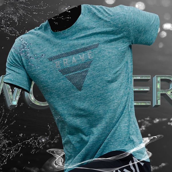 

fitness clothes men's short-sleeved quick-drying clothes loose running sports t-shirt high-elastic half-sleeve breathable tight trainin, Black;yellow