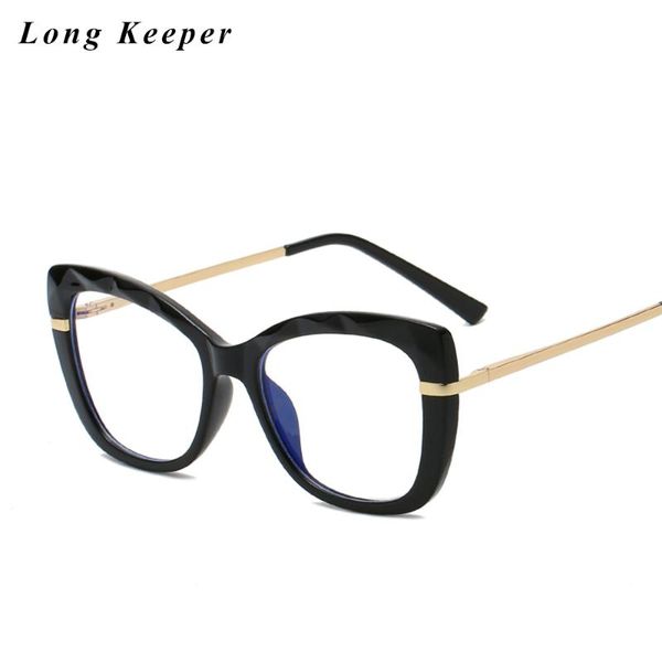 

sunglasses 1pcs retro anti blue rays computer glasses women cat eye men light blocking fashion eyewear optical frames tr90, White;black