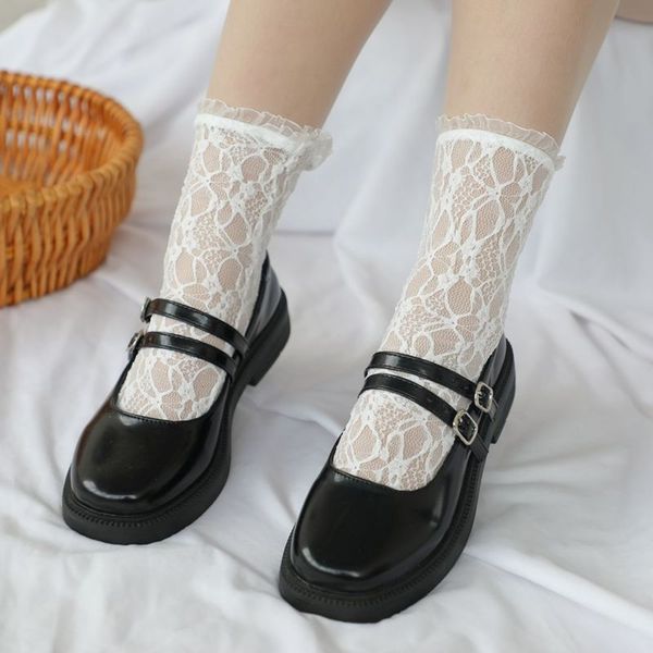 

simple packaging silk stockings children's version hollow perspective mesh versatile medium tube, Black;white