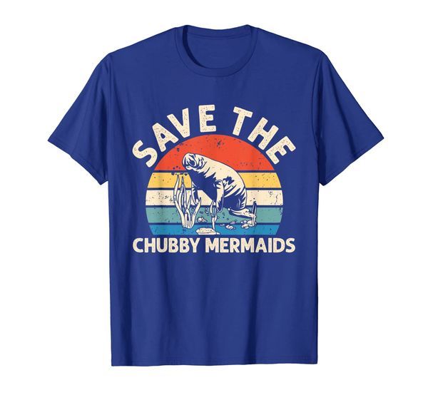 

Save The Mermaids T-Shirt Funny Love Manatee Shirt T-Shirt, White;black