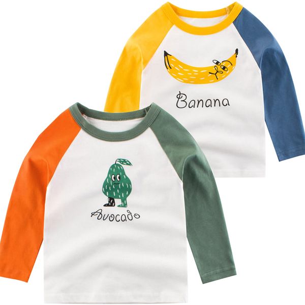 

kids boys girls t-shirts children clothes tee baby boys girls long sleeve cotton tshirt 2-7 years old child clothing, Blue