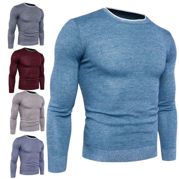 

2021y960 autumn and winter new round neck warm men's sweater coat, White;black