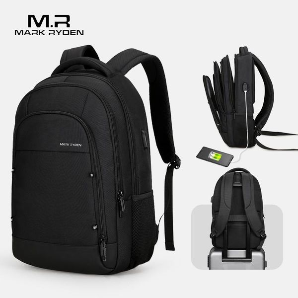

backpack mark ryden leisure men multifunctional usb charging fit 15.6 inch lapcasual backpacks for male business mochila