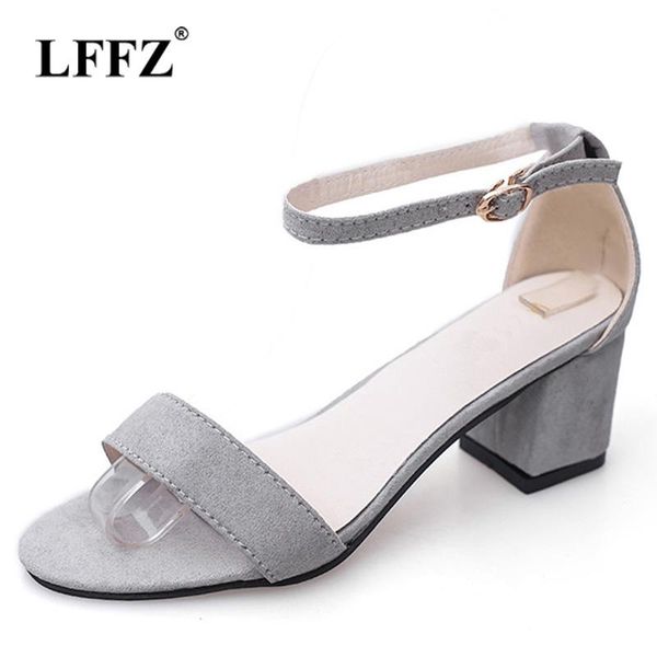 

dress shoes lzzf 2021 summer fashion chunky high heels sandals women open toe woman ladies roma beach sandalias feminina tenis calzado, Black