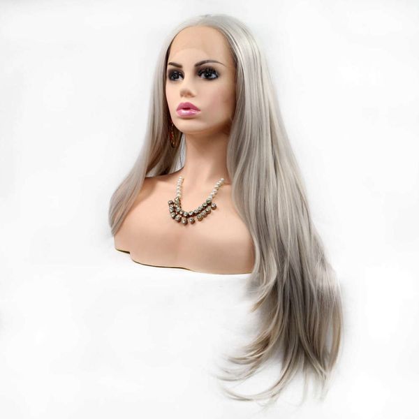 

the same front lace wig, Black;brown
