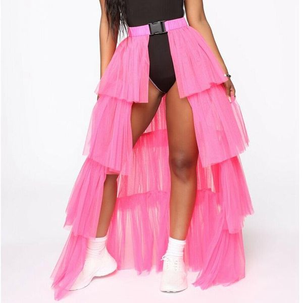 

skirts womens layer cake skirt long maxi lace tulle ladies party wear gown lolita petticoat vintage midi jupe saias faldas, Black