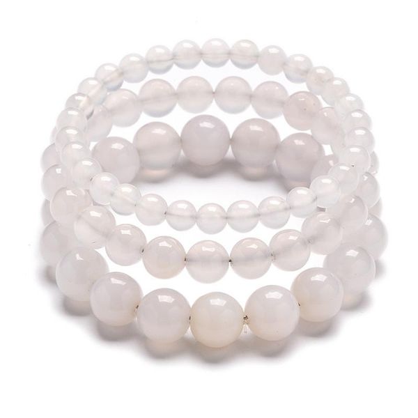 

link, chain charm bracelet with natural stone beads 6mm 8mm 10mm rose white quartz yoga stretch beaded bracelets for man women, Black