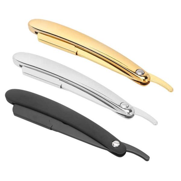 

electric nose & ear trimmers trimmer hair clipper men's folding handle plated professional straight edge for salon (without blade)