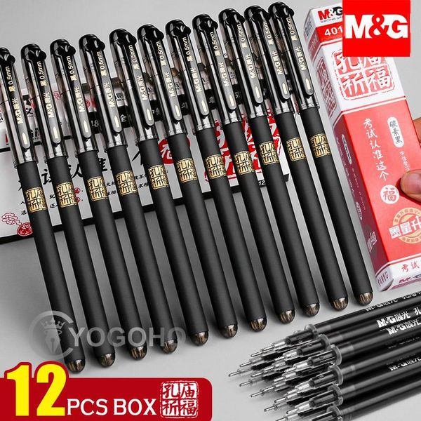 

gel pens 12pcs/set professional exam 0.5mm pen quick drying cap neutral pencil journal office & school supplies