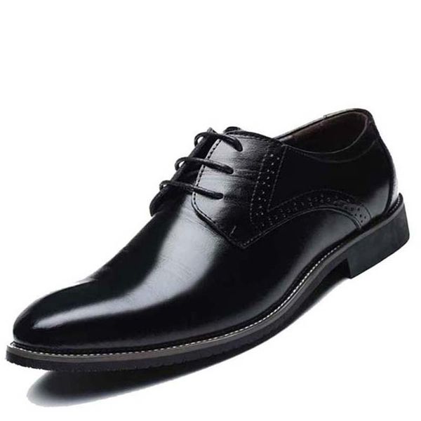 

dress shoes 2021 men wedding microfiber leather formal business pointed toe for man men's oxford flats size 39-48, Black