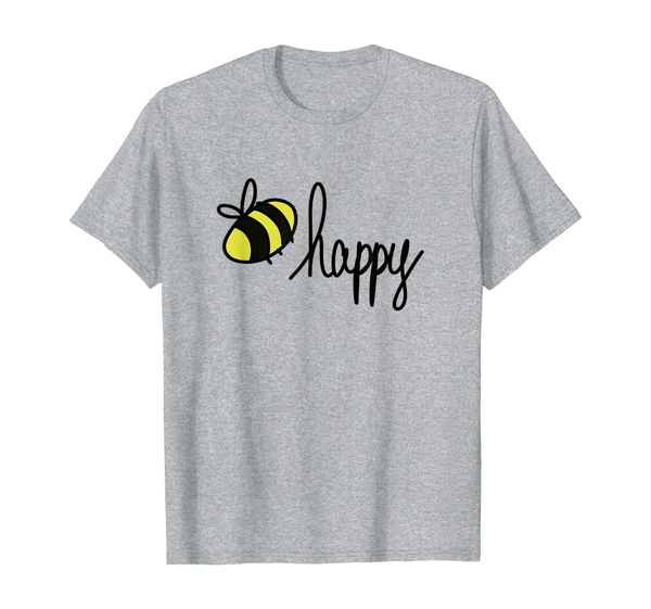 

doodle bee happy t shirt | shirt | handrawn design tm, White;black