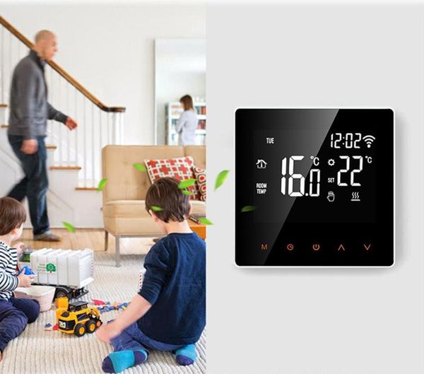 

smart home control tuya wifi thermostat lcd display touch screen for electric floor heating water/gas boiler temperature remote controller