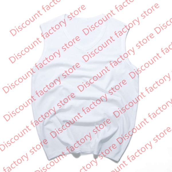 

18 white v-neck no sleeve t-shirt, White;black