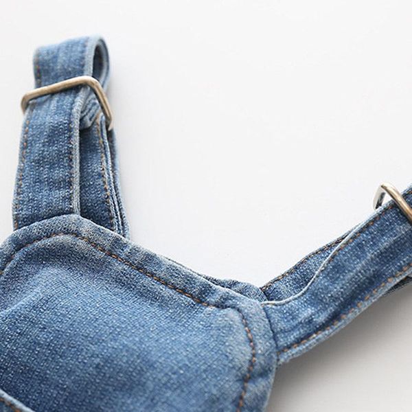 

dog apparel high pet denim clothes small dogs cowboy overalls puppy cat uej