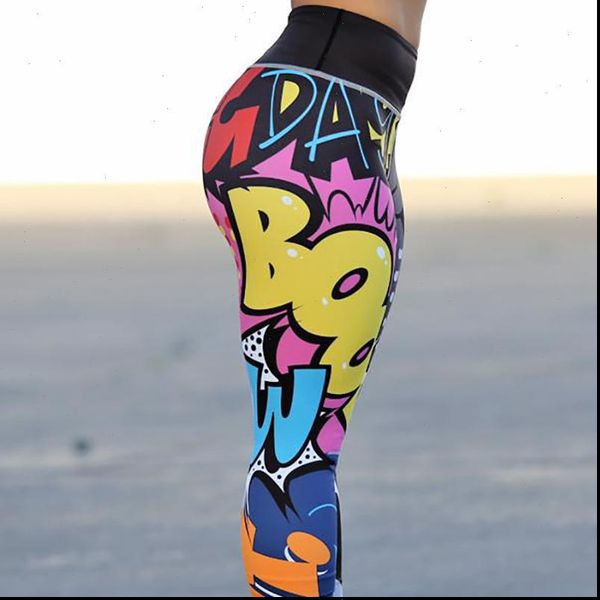 

funny print harajuku fitness legging female pants bodybuilding jeggings athleisure sportswear women leggings drop shipping good quality, Black
