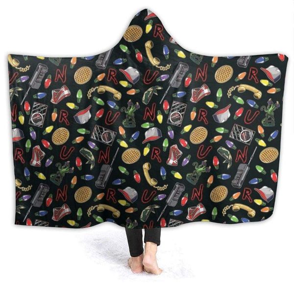 

blankets hooded blanket anti-pilling flannel wearable hoodie plush warm suitable for adults and teenagers