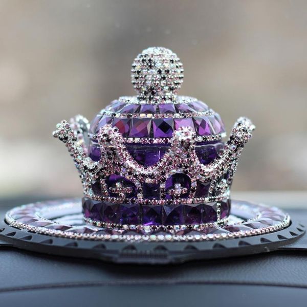 

car air freshener crystal crown fragrance diffuser perfume bottle holders ornaments interior decoration home office fresheners