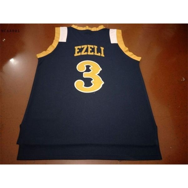 

vintage 21ss real embroidery #3 vanderbilt festus bzeli blue college jersey size s-4xl or custom any name or number college jersey, Black