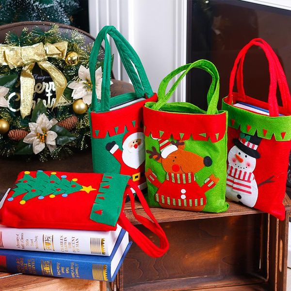 

christmas decorations children's gift bag holiday atmosphere decorative tree candy tote