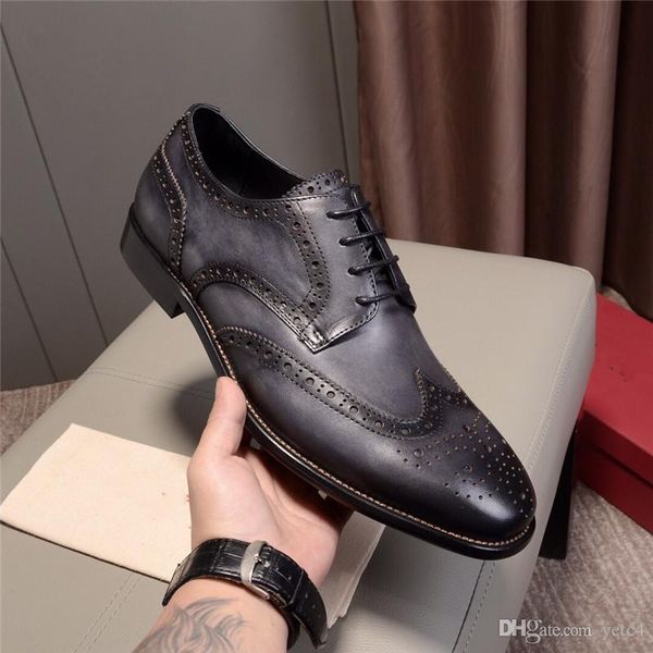 

l1 men pu leather shoes low heel fringe shoes designer dress shoe brogue shoes spring ankle boots vintage classic male casual 22, Black