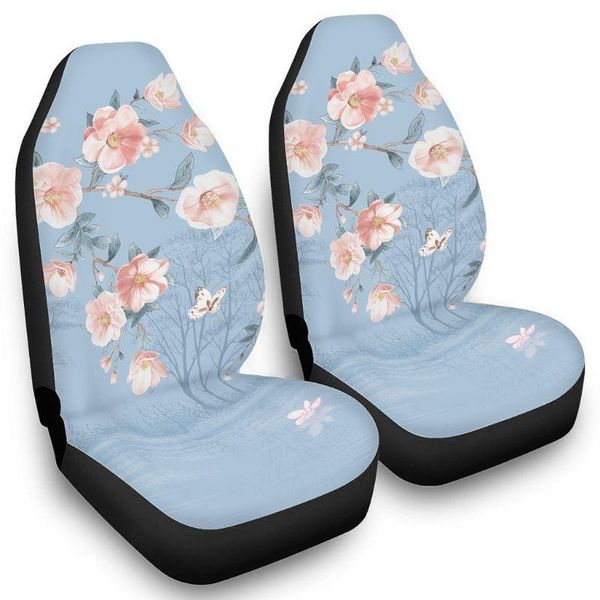 

car seat covers protector cover pink flower river blue polyester full wrap bucket 2 piece universal fit white onesize"]