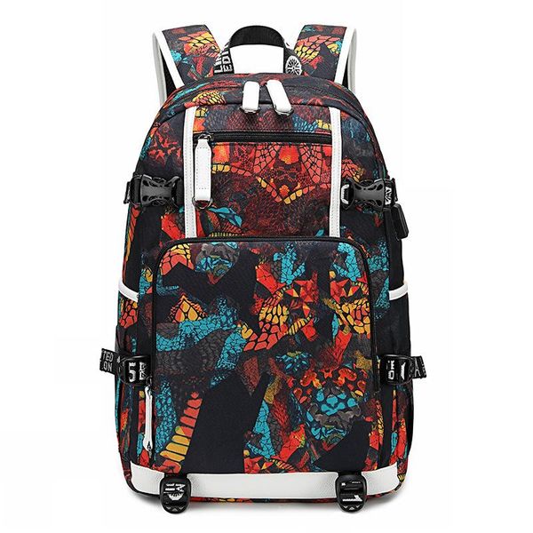 

backpack fashion printing casual student schoolbag wear-resistant waterproof large-capacity travel bag