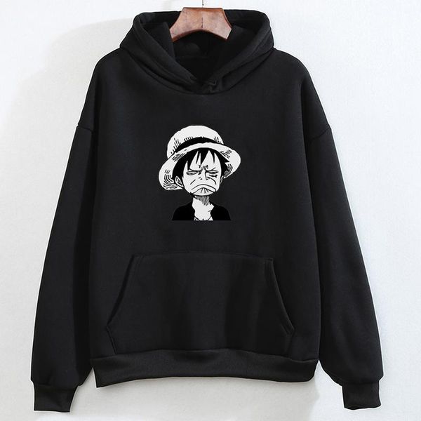

women's hoodies & sweatshirts women artistic casual one piece print plus velvet oversize harajuku long sleeve pullovers couple hoody, Black