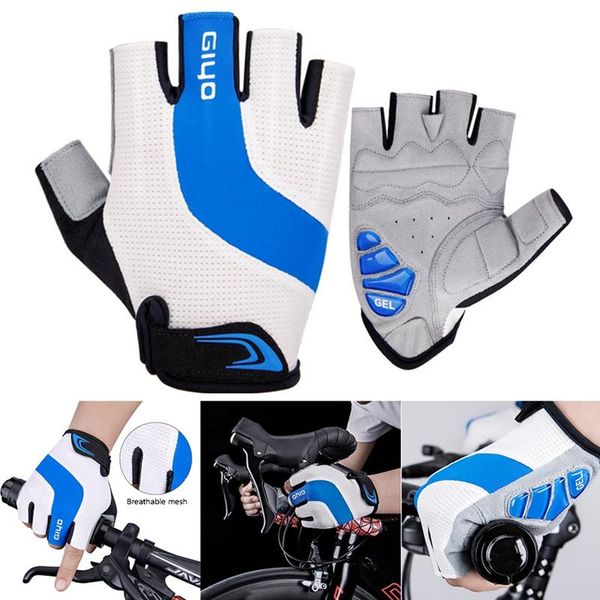 

cycling gloves giyo bike breathable half finger sports for men women gel pad mtb road racing, Black