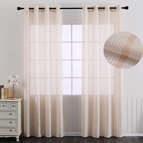 

curtain & drapes gold striped sheer curtains for kitchen custom made 1 piece elegant window screens living room bedroom el quality