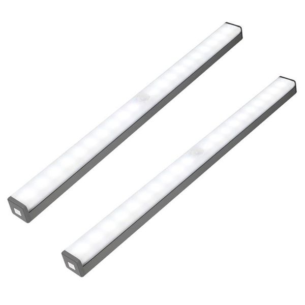

2pcs cabinet lights bright motion sensor closet lamp energy-saving usb rechargeable wardrobe light durable home lighting 2021