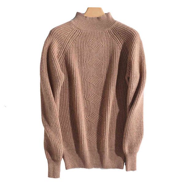 

women's knits & tees merino wool sweater women knit turtleneck autumn winter thick warm soft long sleeve ladies cashmere k88m, White