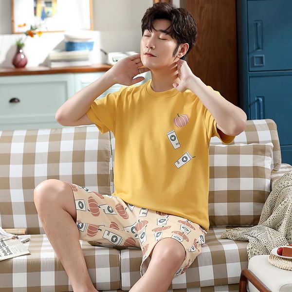 

men's sleepwear japanese mens kimono pajamas suits male robe gown 2pcs/set lounge bathrobe loose man cotton comfortable hombre, Black;brown
