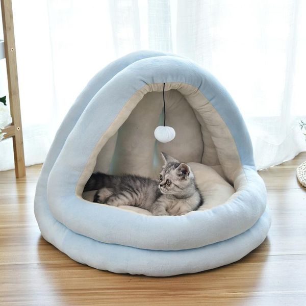 Camas de gato móveis de cama destacável Ceda de animais de estimação Soft Kitten Cot Longe Dog Home Caver