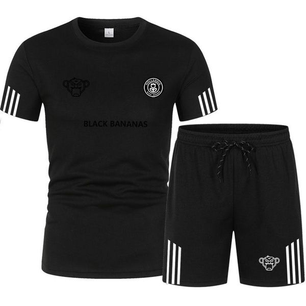 Männer Trainingsanzüge 2021 Frühling Sommer Schwarz Bananen Mode Kleidung Grafik Baumwolle Druck Übergroßen T-shirt + Shorts Sets Trainingsanzug