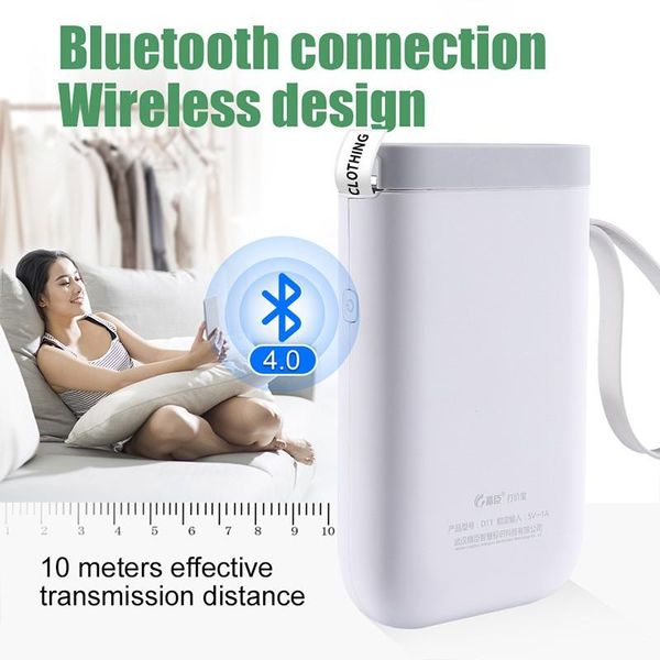 

printers d11 wireless label printer portable pocket bluetooth thermal fast printing home use office