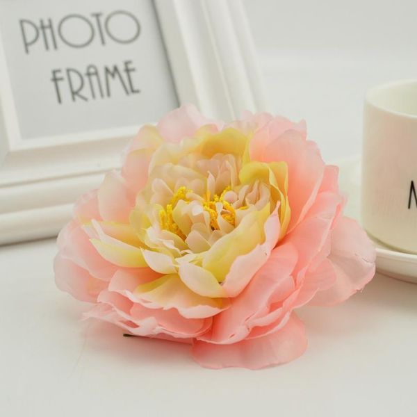 

2pcs 11cm silk peony fake flower head for wedding accessories home party decor diy wreath bride bouquet artificial qyljcj