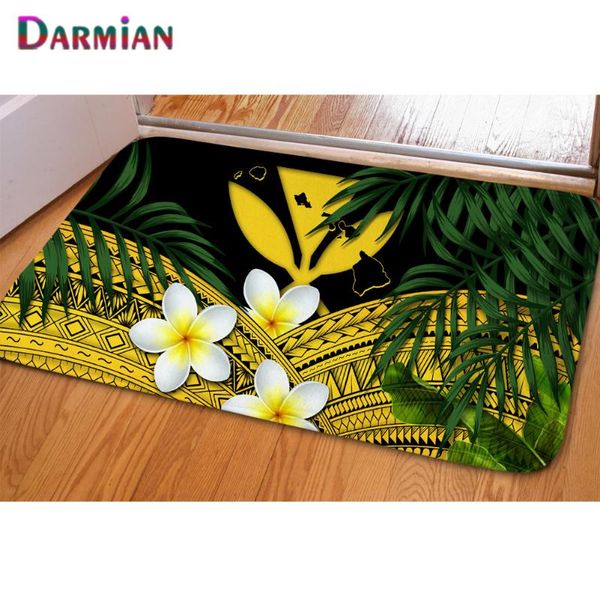 

carpets darmian polynesian plumeria print anti-slip doormat vacuuming kitchen bedroom bath floor mat home entrance decorative tapis mats