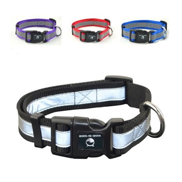 

dog collars & leashes 3 colors 2.0cm 2.5cm nylon collar reflective pet strap necklace medium puppy