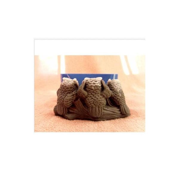 

three owl sile mold for soap and candles makinganimal mould diy craft molds sile rubber przy eco-frie jllrwd