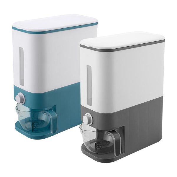 

12kg sealed rice bucket dispenser box transparent visible moisture proof grain powder boxes storage grain rice container