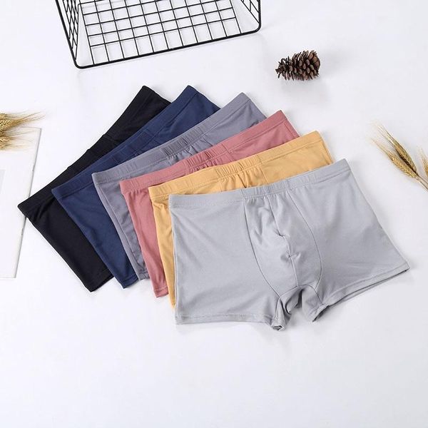 

underpants men underwear breathable man boxer solid flexible shorts mens panties milk shreds male, Black;white