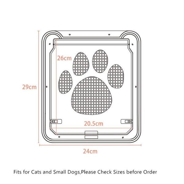 

2018 summer pet supplies paw shape print anti-bite small doggie dogs cat door for window screen wholesale jllwmp soif