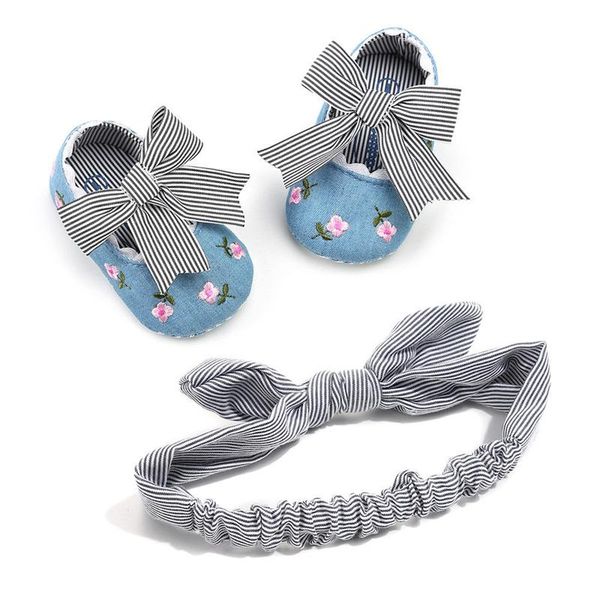 

first walkers baby shoes headband born girls soft soled princess crib prewalker