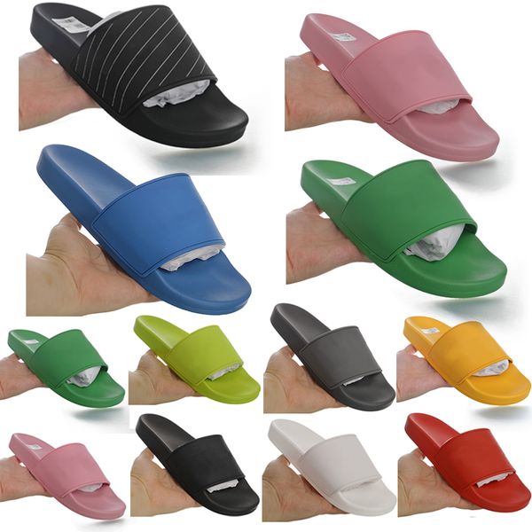 

2021 fashion slide sandals slippers for men women with original box designer beach flip flops slipper j9nv#, Black