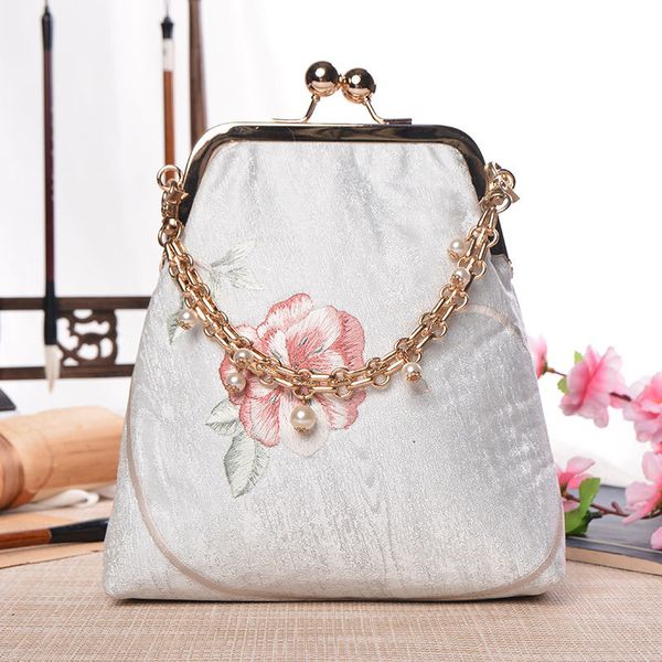 

bag gold mouth finished dinner material antique small change messenger cheongsam diy handmade chain bxacf